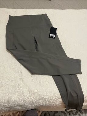 Women's Performance Leggings in Grey Olive Color-BRWT-Size XL